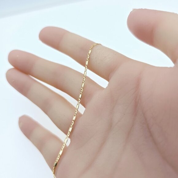 Rose Gold Dainty Box Link Chain Necklace – 45cm / 17.7 Inch Shine, XPNL0023 - Picture 9 of 12